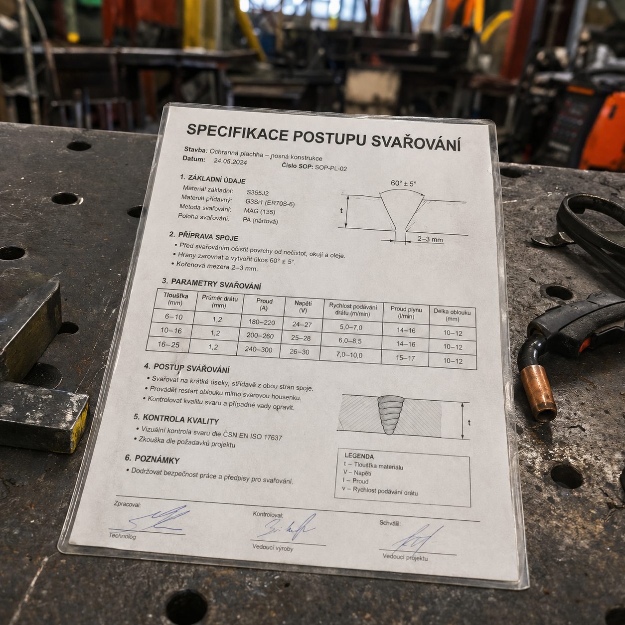 Specifikace postupu svařování WPS dle EN ISO 15614 – Michal Pernica